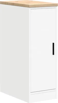 Immagine prodotto di vidaXL Armadio per garage bianco 30x51x85 cm in legno di pino massiccio