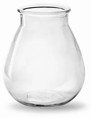 Produktbild von Jodeco Blumenvase Tropfenform - klar/transparentes Glas - 17 x 14 cm
