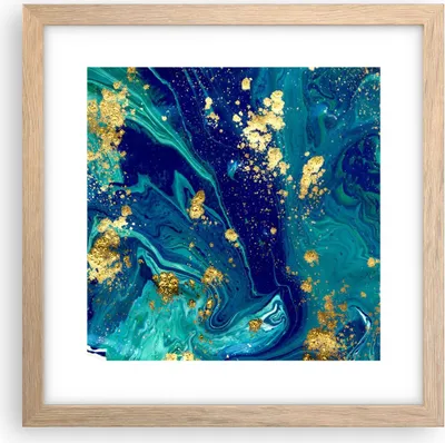 Produktbild von Gerahmtes Poster - Rahmen in heller Eiche - Abstraktion modern - 30x30 cm - Wand Bild - Wanddeko - Wandbilder - Wandposter - Bilderrahmen - Bilder - Kunstdruck - Wandbild - P2NAC30x30-3831