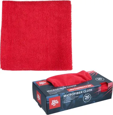 Produktbild von Nahtloses Mikrofaser-Reinigungstuch 30x30 cm – 20 Stück, Rot, Dirt Devil