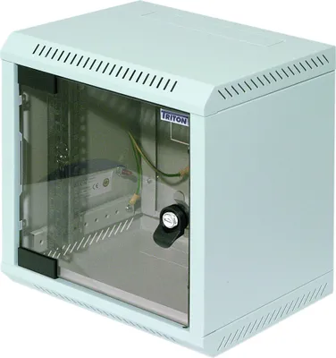 Image de Tritón RBA-09-AS3-CAX-C1 10" Wandschrank, 9HE, mit Sichttür, Triton RBA-09-AS3-CAX-C1, lichtgrau