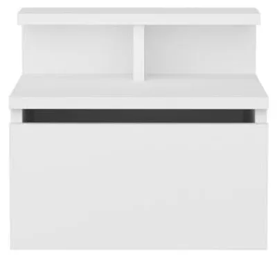 Image de Table de chevet en Bois MDF blanc - L 39,8 × P 31,9 × H 35 cm - Style scandinave