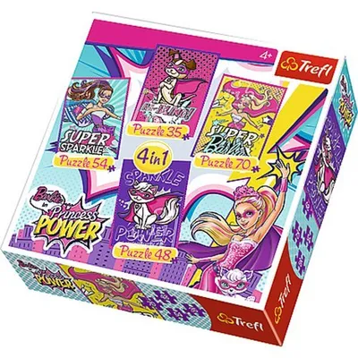 Produktbild von Puzzle 4-in-1, Barbie und ihrer super Freunde