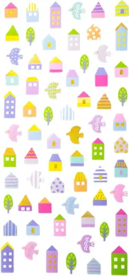 Produktbild von Oblique Unique Haus Sticker Set Vintage Style Retro Häuser Aufkleber Scrapbooking Basteln