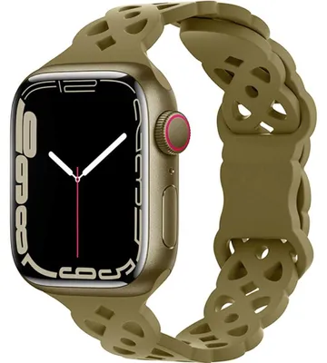 Image de BRACELET POUR APPLE WATCH 38/40/41 mm, modèles SE, 9, 8, 7, 6, 5, 4, 3, 2, 1, couleur olive texturée