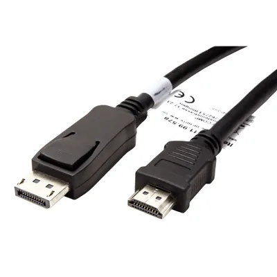 Obrázok produktu pre VALUE Kábel DisplayPort - HDMI, DP(M) -> HDMI M, 4K@30Hz, 1 m (11.99.5780)