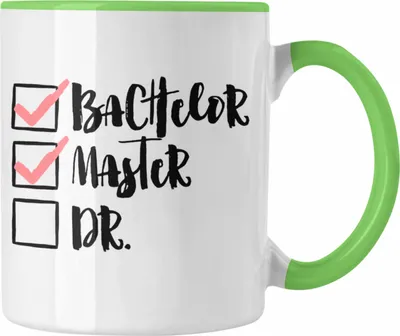 Produktbild von Trendation - Master Abschluss Geschenk Tasse Bestanden Studium Prüfung Graduation - Bachelor Master Doktor (Grün)