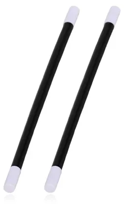 Immagine prodotto di Bacchetta magica - Bacchetta magica divertente - Nero e bianco - 24,5 cm - Set di 2 bacchette per feste