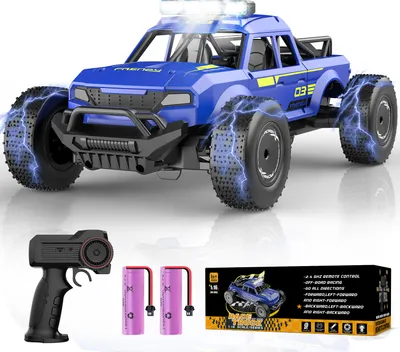 Zdjęcie produktu dla Samochód zdalnie sterowany RC, 1/16 Samochód RC Ciężarówka RC ze światłami, 20km/h