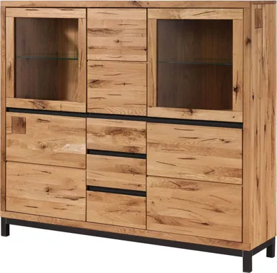 Image de MASSIVMOEBEL24 | Buffet 166x40 Chêne sauvage huilé Bois naturel VILLANDERS #107