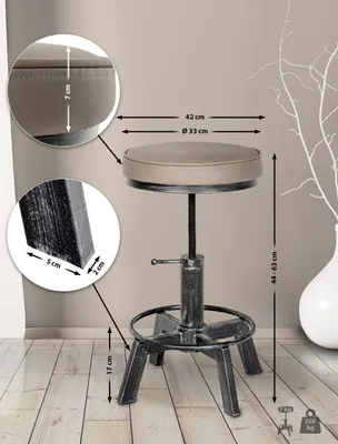 Produktbild von Hocker Destin antik silber