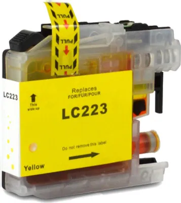 Produktbild von Druckerpatrone kompatibel mit Brother LC-223 Yellow für DCP-J4120 DW, DCP-J562 DW, MFC-J1140 W, MFC-J1150 DW, MFC-J1170 DW, MFC-J1180 DWT, MFC-J4420 DW, MFC-J4425 DW, MFC-J4620 DW, MFC-J4625 DW, MFC-J480 DW, MFC-J5320 DW, MFC-J5620 DW, MFC-J5625 DW, MFC-J5720 DW, MFC-J680 DW, MFC-J880 DW