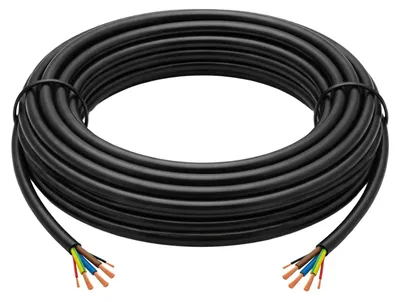 Produktbild von EVC-Stromkabel Akyga AK-SC-E31 CU 3x6mm² + 2x0.75mm² 1-phasig 32A 450/750V 5m