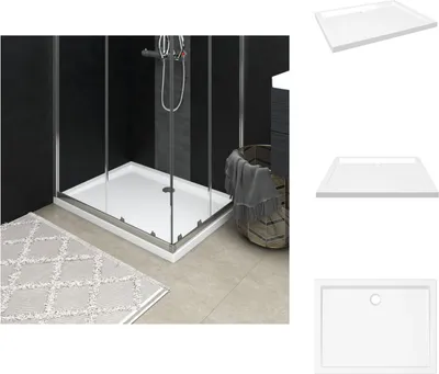 Zdjęcie produktu dla vidaXL Brodzik prysznicowy ABS prostokątny 80x100 cm - Brodziki prysznicowe