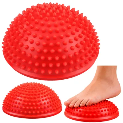 Produktbild von Sinneshalbkugel für Massage- und Gleichgewichtsübungen, rot, 16 cm