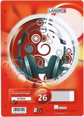 Produktbild von LANDRÉ® Ringbucheinlagen A4 kariert, 50 Blätter
