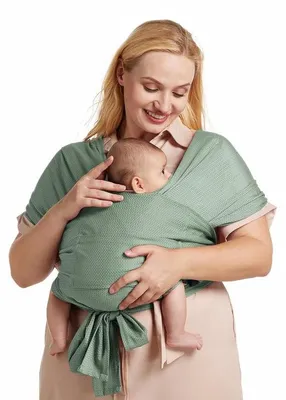 Produktbild von Unyqoos® Verstellbares Tragetuch für Babys, atmungsaktives Luftmesh, ergonomische M-Position, ringloses System, Polyester/Elasthan, 3,6–15,8 kg, Taillenumfang 76,2–119,4 cm