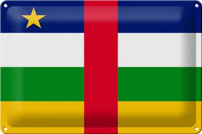 Produktbild von Blechschild Flagge Zentralafrikanischen Republik 30x20cm