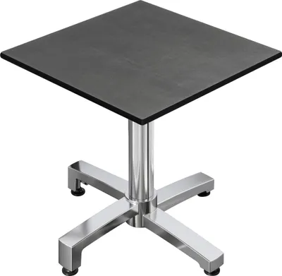 Produktbild von CPBC | HPL Bistro Tisch | B:T:H 70 x 70 x 78 cm | Anthrazit / Aluminium | Klappbar + Zusatzgewicht | Quadratisch | Bistrotisch Gastro Tisch
