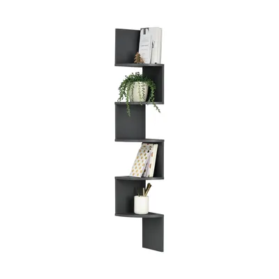 Immagine prodotto di In And OutdoorMatch Scaffale a muro Ella - Mensole - Grigio - MDF - Design moderno - Stile retrò