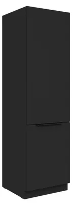 Produktbild von Küchen Hochschrank 60 cm SIENA Schwarz Küchenzeile Küchenblock Küche Einbauküche