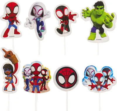 Produktbild von Cake Topper Spidey, 16 Stück, Höhe: 4,5cm