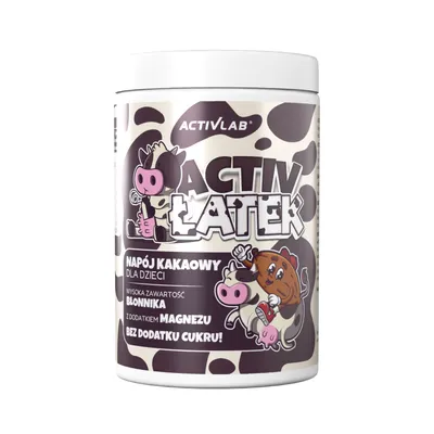 Immagine prodotto di Activlab ActivŁatek - Bevanda al cacao in polvere senza zuccheri aggiunti, ad alto contenuto di proteine e magnesio (500 g)