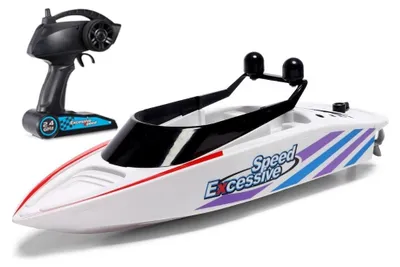 Produktbild von iUni RC Rennboot Wasserdichte Fernbedienung, 2,4 G Frequenz, Weiß