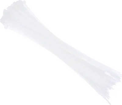 Obrázok produktu pre Nylonové káblové pásky 300x3,6 mm, biele, 100 ks.