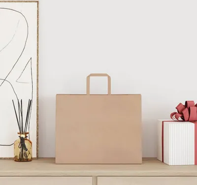 Immagine prodotto di Sacchetti di Carta 250 pz con Manici Marrone 32x22x24 cm