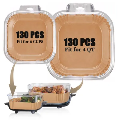Image de Papier cuisson jetable pour friteuses à air – Papier antiadhésif pour friteuses à air – 260 pièces