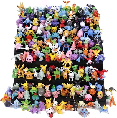 Zdjęcie produktu dla Zestaw figurek Pocket Monster 144 szt miniaturowe figurki kultowych postaci z serii