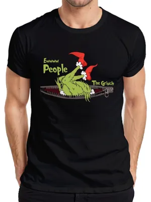 Immagine prodotto di Maglietta da uomo introversa The Grinch Ewww People Christmas Funny Gift, nero, XXL