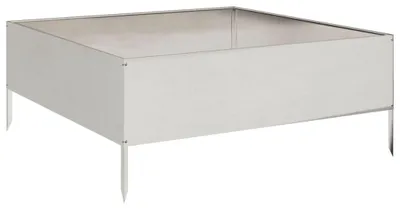 Productafbeelding van Verhoogd Roestvrijstalen Bloembed 100 x 100 x 25 cm
