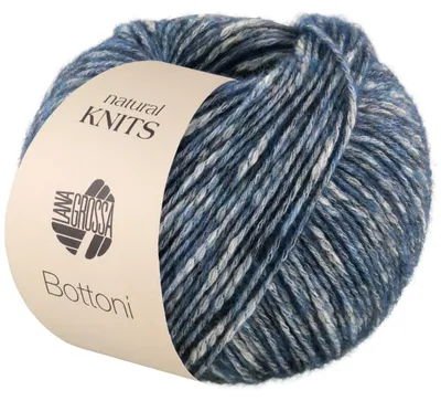 Produktbild von Lana Grossa - Bottoni 0008 graublau rohweiß