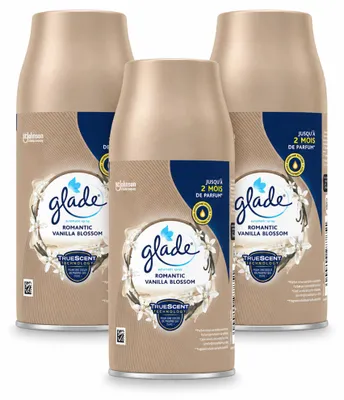 Productafbeelding van 3 x Glade Automatische Vernevelaar Navulpatroon Romantische Vanillebloem - 269 ml - Voordeelverpakking - 3 stuks
