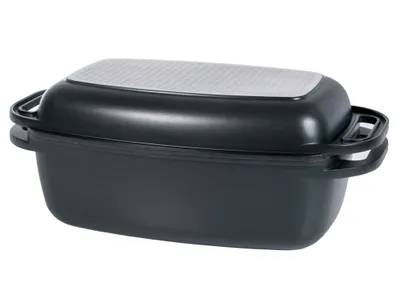 Image de Cocotte Braisière en fonte d'aluminium Braisière à induction Lave-vaisselle Couvercle 5,6 L
