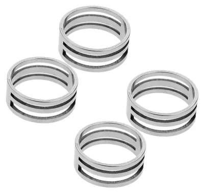 Produktbild von 4 Stück Edelstahl-Ringöffner mit Innenring für Schmuckherstellung und Bastelprojekte
