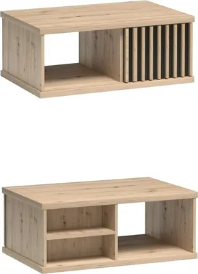 Produktbild von MINIO go for it, Couchtische "CALI 8", Lamellen, Artisan Eiche / Schwarze Farbe