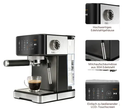 Immagine prodotto di Macchina per caffè espresso, pressione 20 bar, sistema di riscaldamento da 1400 W, TC51P