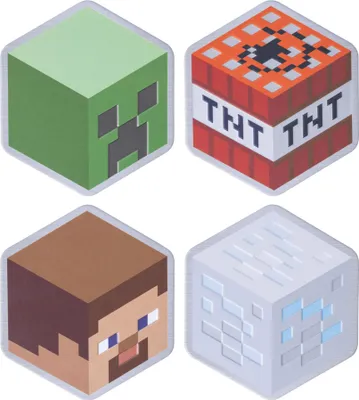 Image de Metalowe podkładki korkowe Minecraft - zestaw 4 sztuk z licencją