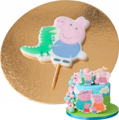 Zdjęcie produktu dla Sweetfanaberia| Figurka na tort George - 7 cm - Jadalna dekoracja tortu - Ręcznie wykonana i wyjątkowa