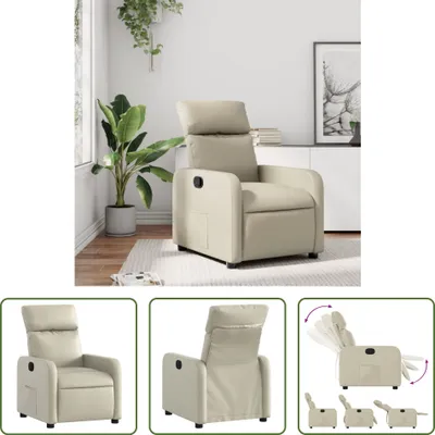 Produktbild von The Living Store Relaxsessel Creme Kunstleder