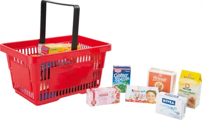 Obrázok produktu pre Tanner 9546 Nákupný košík s príslušenstvom do obchodu, červený (1 ks)