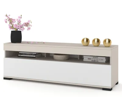 Produktbild von Fernsehschrank TV-Lowboard PLAY STEHEND Cashmere/Weiß Matt 100cm