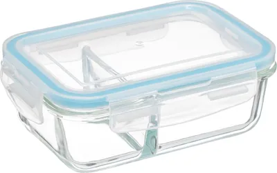 Obrázek produktu pro Skleněná nádoba na oběd, 2-komorová, 1,1