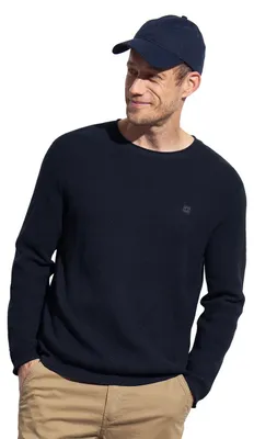 Produktbild von Street One MEN Rundhals Strukturpullover Night Blue L