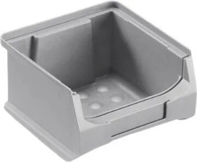 Produktbild von Graue Sichtlagerbox 1.0 | HxBxT 6x10x10cm | 0,4 Liter | Sichtlagerbehälter, Sichtlagerkasten, Sichtlagerkastensortiment, Sortierbehälter