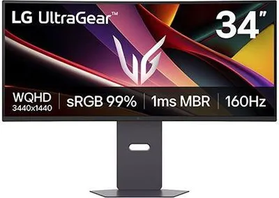 Produktbild von Gaming Monitor LG UltraGear 34 Zoll, 160Hz, VA Panel, 5ms Reaktionszeit