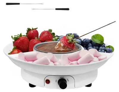 Produktbild von 260ml Fondue Maschine für Schokolade/Käse, 25W Heizung, Antihaft & 2 Tauchgabeln